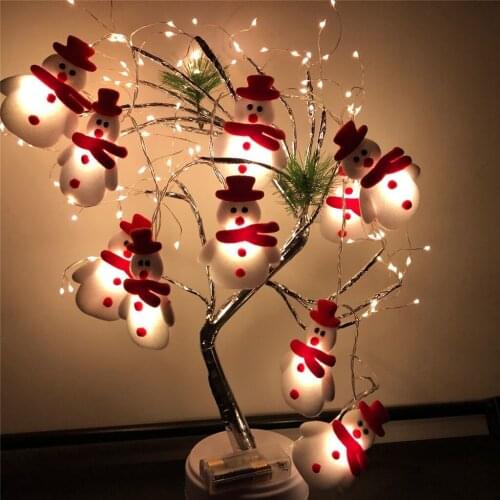 Snowman Christmas Tree LED Garland String Lights Christmas Decoration For Home 2021 Christmas Ornaments Navidad Natal New Year
