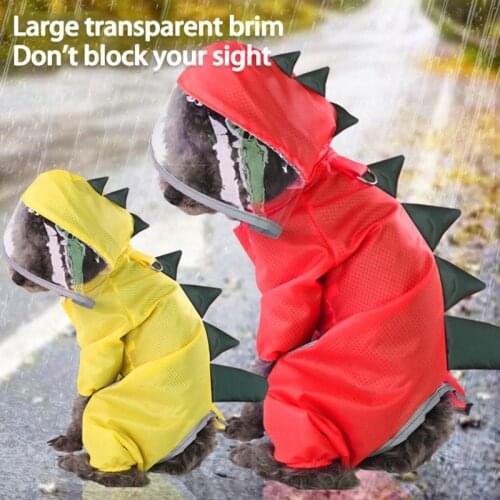 Reflective Raincoat Summer Dog Clothes For Small Dogs Cartoon Puppy Waterproof Rain Coat Ropa Perro Chihuahua Pet Clothes