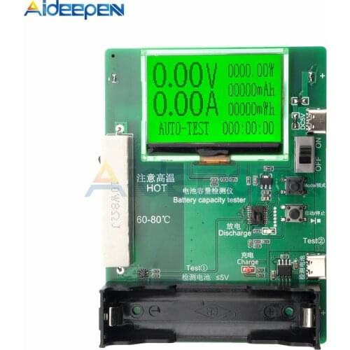 LCD Digital Battery Power Bank Capacity Checker 18650 Battery LiFe Battery Voltage Current Power Tester Checking