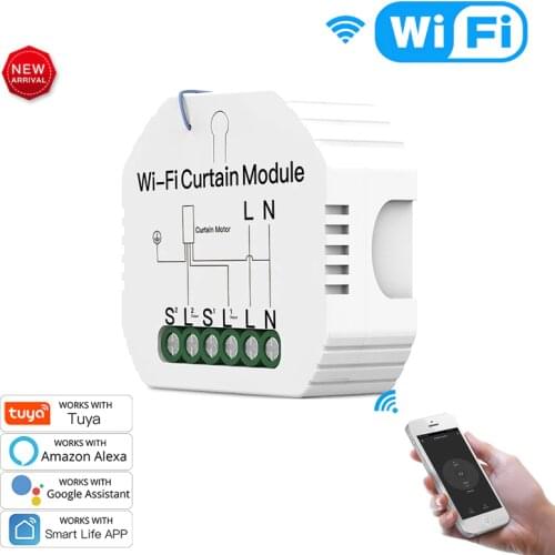 WiFi Smart Roller Shutter Blinds Curtain Switch Module for Motor Smart Life Tuya APP Remote Control Work With Alexa Google Home