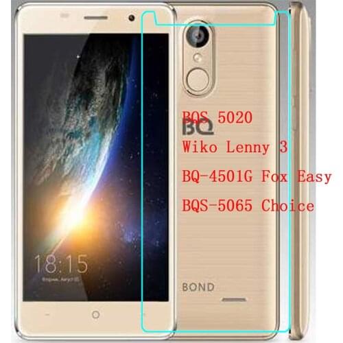 For BQ Strike BQS 5020 BQ-4501G Fox Easy 5065 Choice Tempered Glass Screen Protector Protective Film For Wiko Lenny 3 Protector