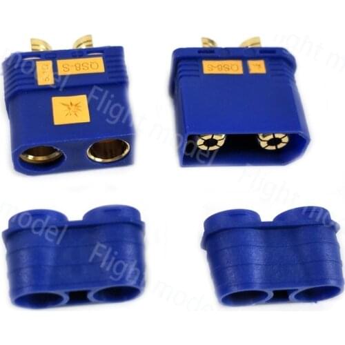 1 Pair QS8-S Anti-spark Heavy Duty Battery Connector Gold Connector Large Current Plug For RC Car Model Agriculture Drone
