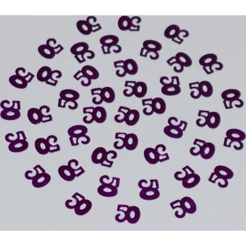 150g Age 50 Years Old Sprinkle Metallic Confetti Lady Women Men Number Digital Happy Birthday Party Table Scatters Decorations