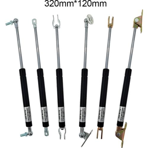 18*8 Rod 120mm Stroke Gas Spring 320mm Hole Center Distance 50N-500N/5kg-50kg Cupboard Hinges Gas Spring Force lift support