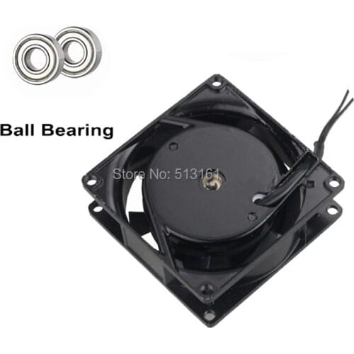5pcs/lot 8cm AC 220v 240v 0.1a 2 wire Cooling Fan 8025 Ball Bearing Motor 8025s