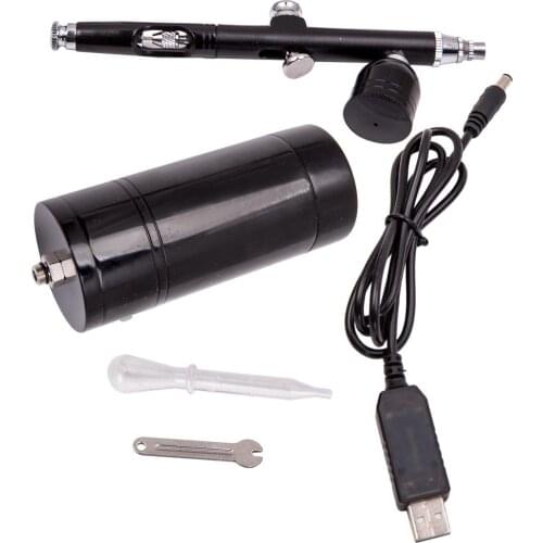 Dual Action Airbrush Air Compressor Kit Set 7cc 0.3mm Nozzle Spray Painting