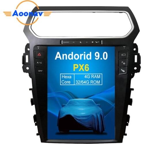 AOONAV 12.1 inch car DVD player vertical screen for Ford Explorer 2013-2016 car GPS radio IPS multimedia player