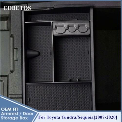 Center Armrest Box For For Toyota Sequoia 2008-2020 and Toyota Tundra 2007-2020 Car Interior Accessories Glove Box
