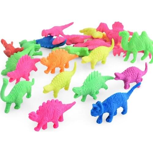 20Pcs Dinosaurs Magic Water Growing Toys Children Kids Favor Cartoon Animal Kingdom Water Beads Crystal Soil Aquarium Decor