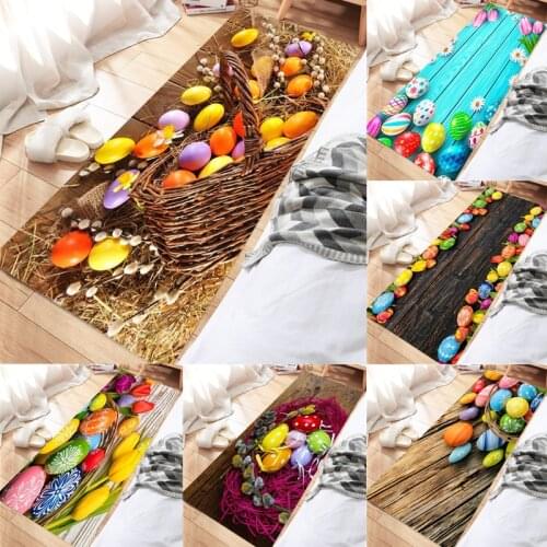 Easter Egg Pattern Door Mat Hallway Carpets Area Rugs for Living Room Carpet Kitchen Bathroom Anti-Slip Floor Mats Bath Rug