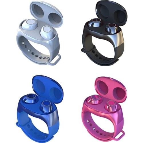 HM50 TWS 2In1 Bluetooth5.0 Wireless Headset Handsfree Earbuds Wristband Bracelet M5TD