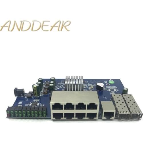 IP Management 8-port 10/100/1000Mbps PoE Ethernet Switch Module Managed Switch Module with 2 Gigabit SFP Slots gigabit switch