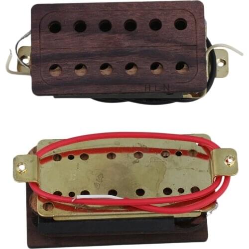 2 Pieces Rosewood Magnet Black Humbucker Pickup for Electric Guitar