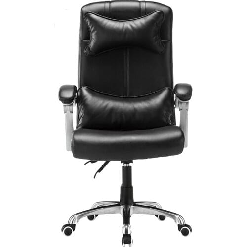 Fashion Minimalist Modern Computer Home Office Chair Fashion Casual Ergonomic Staff Boss Lift Leather Chair Metal