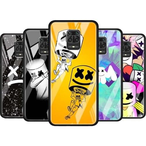 DJ boy fashion for Xiaomi Redmi Note 10 Pro Max 10S 9T 9S 9 8T 8 7 Pro 5G Luxury Tempered Glass Phone Case Cover