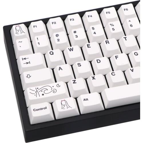 Keypro Drawing board Keycaps 135 keys Dye Subbed Cherry Profile Keycaps For Wired USB mechanical keyboard Cherry MX switch