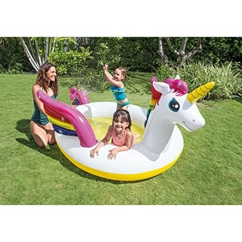 Intex Mystic Unicorn Inflatable Spray Pool, 107 "X 76" X 41 ", for Ages 2