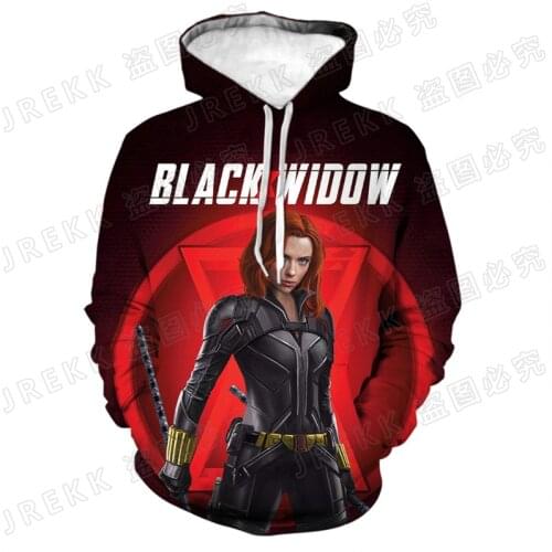 2021 New Fashion Cool Men Women Children Sweatshirts Black Widow Hoodies 3D Print Pullover Boy Girl Kids Casual Unisex Clothing