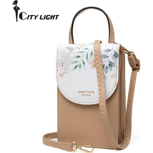 New Touch Screen Cell Phone Shoulder Bags Women Transparent Pocket Mini Fashion Crossbody Bag Ladies Small Female Messenger Bag