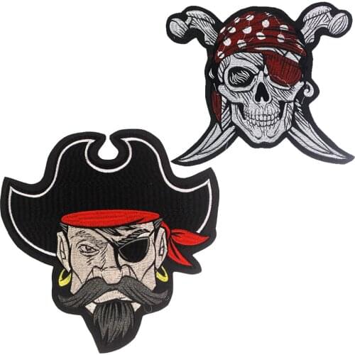 Knife Skull Patches Jacket Clothes Decorative Patches Punk Bike Badges Backpack Apparel Accessories 2pieces P2805