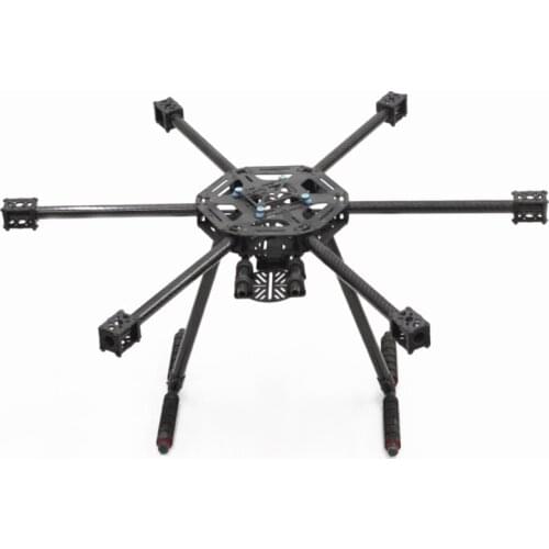 LJI X600-X6 600mm FPV Hexacopter Frame Carbon Fiber with Landing Gear Skid F550 drone Upgraded Version