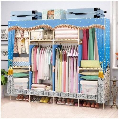 10 setes solid wood wardrobe easy assembled wardrobe length 205 cm