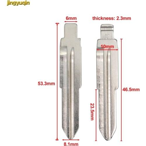 Jingyuqin 100pcs 07# 52# Flip Folding Remote Car Key Blade For Suzuki Swift Isuzu No.07 52 Uncut Blank Replacement