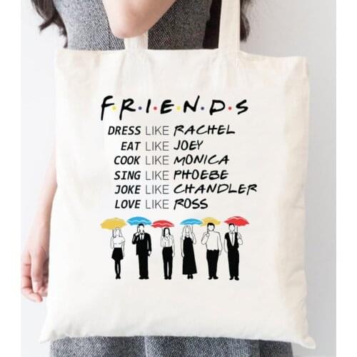Friends Be Like Tv Show Friends Tote Bag Pivot Central Perk Vintage Tote Bags Eco-Friendly Canvas Shopping Bag