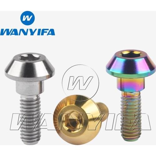 Wanyifa Titanium Ti Bolt M6x20mm Hex Head Screws for Yamaha Motorcycle Disc Brake