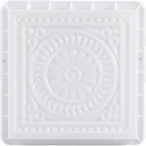 Vintage Floral Square DIY Paving Mold Garden Concrete Mould Stepping Pedal Stone Paver Cement Brick Landscape Path Maker