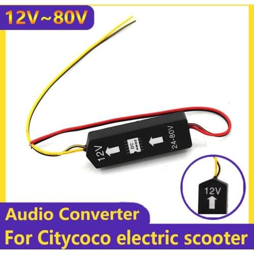 High Quality Audio Converter DC 12V~80V 24V for Citycoco Harley Modified Accessories Parts