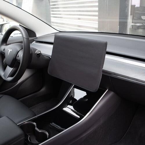 For Tesla Model 3 2017-2021 Model Y Black Without Letter Sleeve Slip On Sunshade Screen Protector Screen Dust Cover
