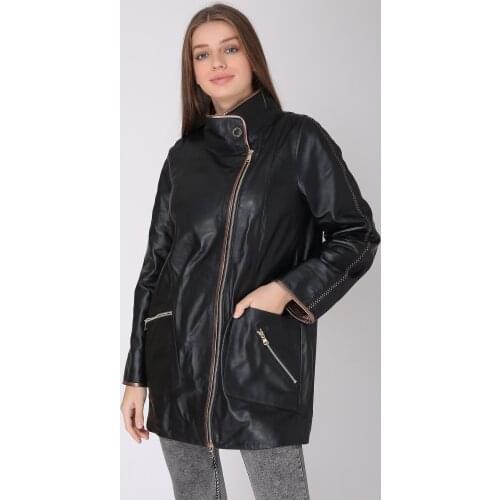 Black Womens Leather coat