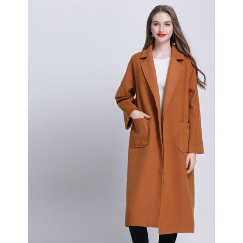 Long Wool Coat Women Plus Size Woolen Jacket Feminine Coat Womens Clothing Winter Coats Chaquetas Invierno Mujer KJ335 en 's s