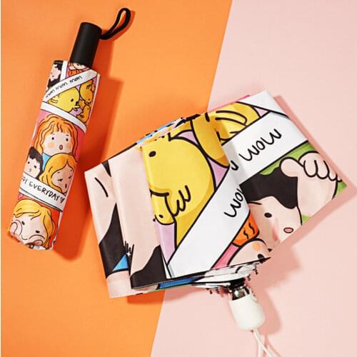 Womens Automatic Umbrella Male Folding Umbrellas for Children Beach Rain Umbrella Corporation Parapluie Cartoon Sun Parasol