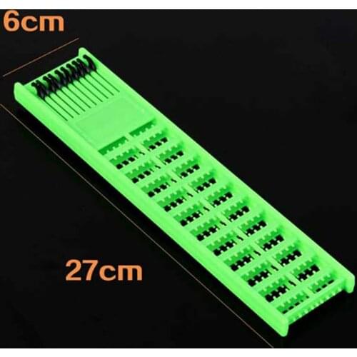 Random 1 Pc Fishing Rig Board ABS Plastic Double Side Spring Hooks Storage Catch Holder