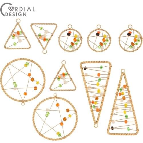 Cordial Design 50Pcs Earrings Accessories/Hand Made/Pendant/Seed Beads/Geometry Shape/Jewelry Findings & Components/DIY Charms
