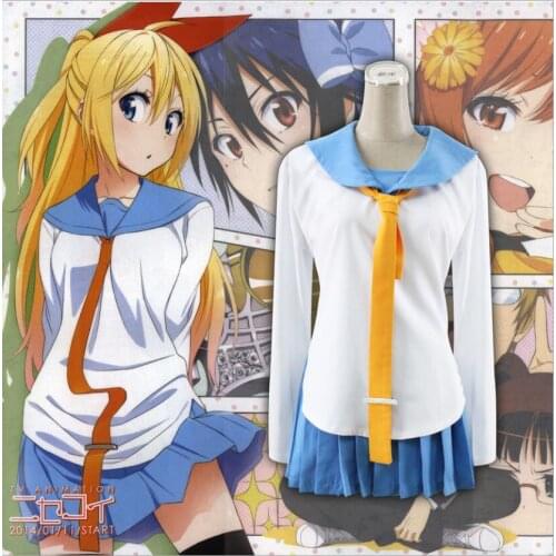 Anime Nisekoi COSPLAY Kirisaki Chitoge COS Halloween cosplay Anime Sailor suit Costumes