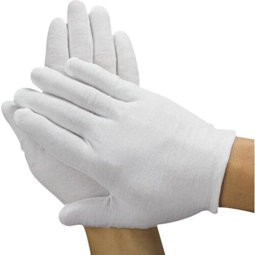 Unisex White Cotton Work Gloves Anti-Sweat Etiquette White Cotton Gloves Quality Inspection High Quality Gloves New Arrival