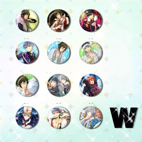 58MM Game IDOLiSH7 IZUMI IORI Yotsuba Tamaki Icons on The Backpack Pin Brooch Badges Gift Stemma