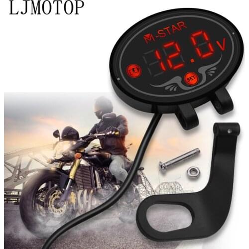 For Honda CB190R forza 300 CB400 SF CBR650 R GROM MSX125 Motorcycle Digital Panel Voltmeter Voltage Meter Tester Led Display