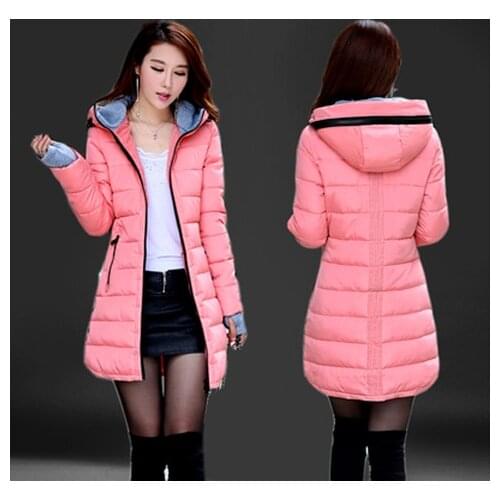 Cheap wholesale 2017 Winter Hot sale fashion casual womens warm jacket plus size thick long Lady bisic Coats