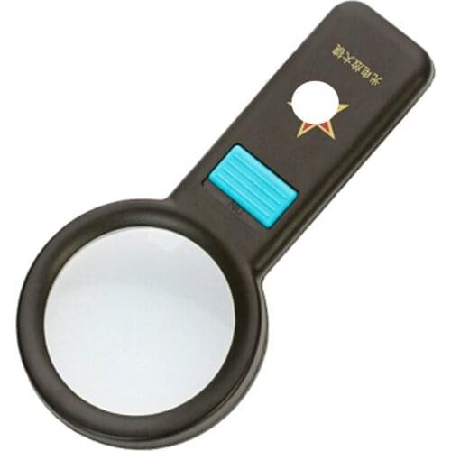 10 LED Lights Bayi Photoelectric Army Green Elderly Handheld Lighting Reading Magnifying Glass Customizable Logo