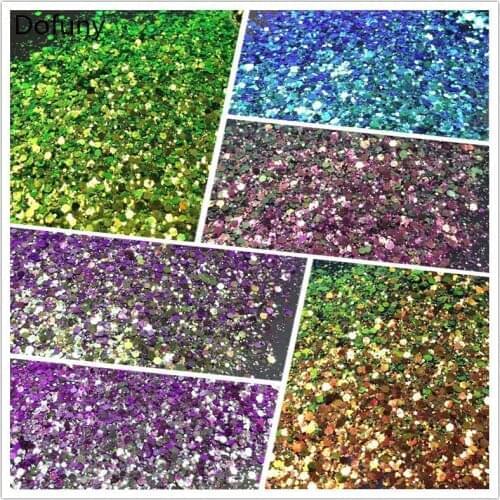 6colors Chameleon Nail Glitter Sequins Spangles Polish Manicure Nails Art Powder Nail Mermaid Glitter Flakes Decorations Powder