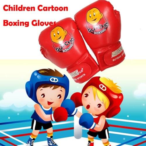 ISHOWTIENDA Children Cartoon Boxing Gloves Boxing Gloves PU Leather gloves Punching Bag Sparring Training Fight Age 3-12#g30