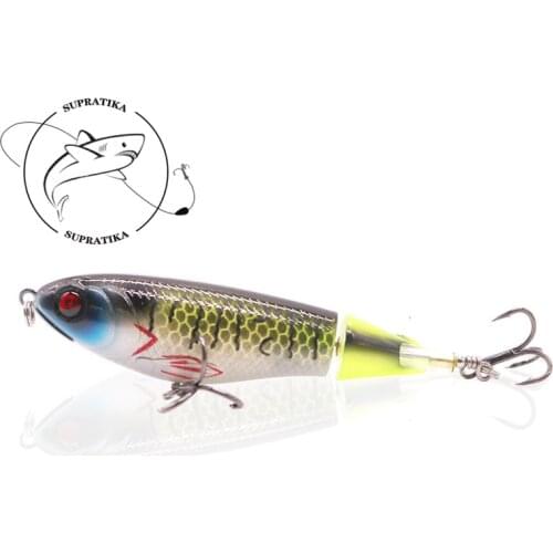 105mm/17g Artificial Pencil Floating Fishing Lure Hard Lure 3D Eyes Rotate Soft Tail High Quality Bionic Plastic Fishing Bait