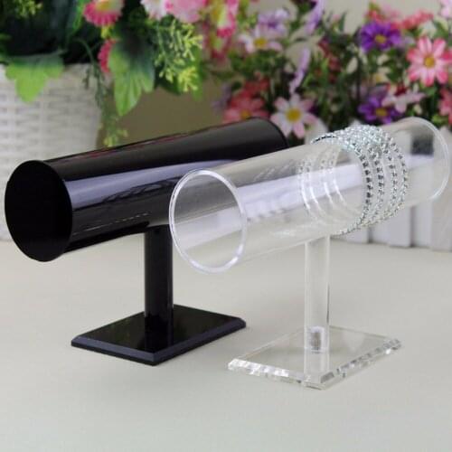 JAVRIK Elegant Acrylic Black White Color Bracelet Watch Display Holder Showing Stand Bangle Showing Shelf