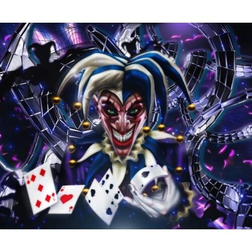 JMINE Div 5D clowns poker Full Diamond Painting cross stitch kits art High Quality Portrait 3D paint by diamonds