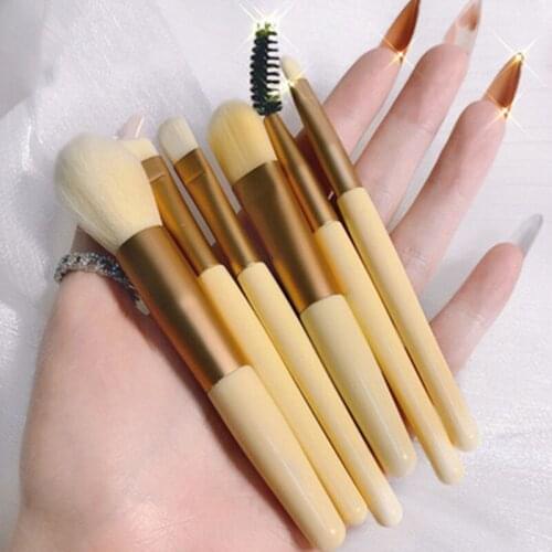 6 Pcs Foundation Powder Eyebrow Makeup Brush Set Eyeshadow Blending Blush Double Head Brush Beauty Make Up Kit Tool