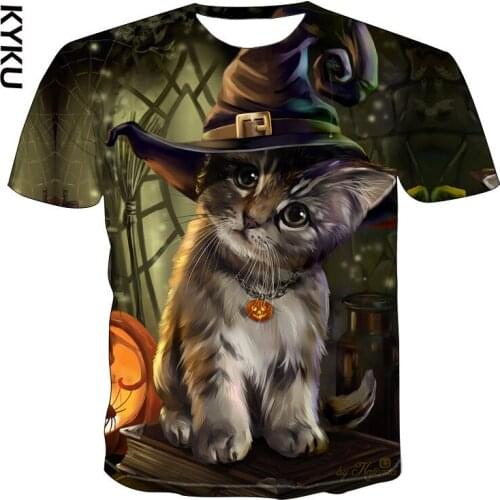 KYKU Mens New Personalized T-Shirt Animal Print T-Shirt 3D Mens T-Shirt Novelty Animal Tops T-Shirt Mens Short Sleeve